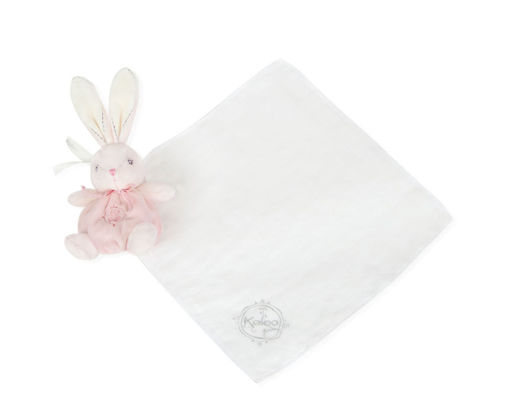  pearl plush with muslin pink rabbit 15 cm 